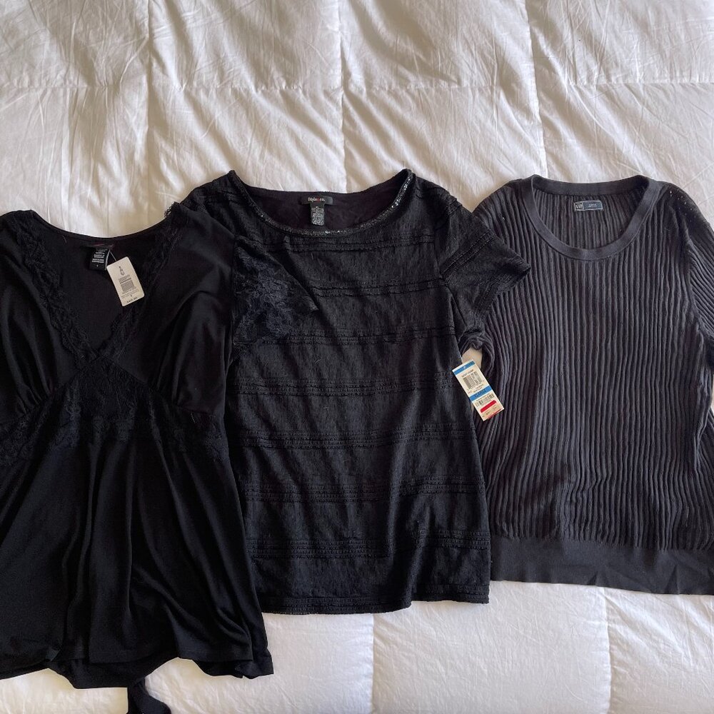 NWT Black Blouse Bundle (sz XL)